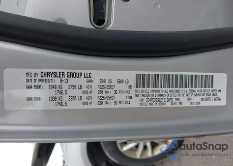 2014 Dodge Journey Sxt from USA, damaged, VIN 3C4PDDBG1ET113079